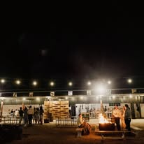 Annerkant Venue lit up after dark